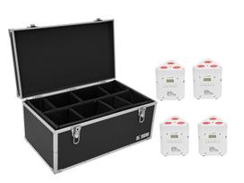 EUROLITE Komplektas 4x AKKU TL-3 TCL baltas + Krepšys TDV-1
