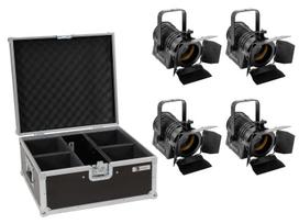 EUROLITE komplektas 4x AKKU THA-20PC TRC teatro prožektorius juodas + dėklas