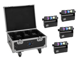 EUROLITE Set 4x AKKU MBT-3 Spot MK2 + Flightcase with wheels and charging function
