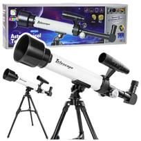 Vaikiškas astronominis teleskopas su telefono laikikliu