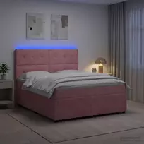 Lova LED lovos čiužinys su LED apšvietimu Rožinė 140 x 200 cm
