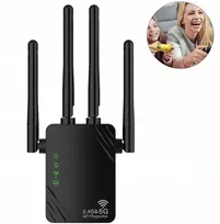Repeateris Wifi signalo stiprintuvas 1200mb/s net 4 antenos Maršrutizatorius Access Point