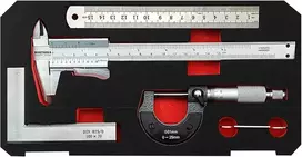 Nortools profesionalus nerūdijančio plieno vernjerinis slankmatis vidaus, išorės, gylio ir pakopos matavimams, 150 mm/0,02 mm - griežtai kokybės kontrolė (vienas dydis, Set 5-quality Plus)