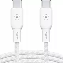 Belkin Boost laidas - Usb-c į Usb-c Pd, 5a 100w, su nailono apvalkalu, 3 m