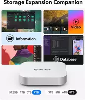 Kietasis diskas Orico minimate 512gb išorinis ssd suderinamas su mac mini m4, 40gbps didelės spartos perdavimas, nešiojamas solid state drive, m4pro