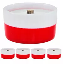 Ilkos Candles Shopland patriotinių spalvų žvakės ant kapo, keraminės atviros, 5 vnt.