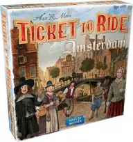 Days of Wonder, Ticket to Ride Amsterdam stalo žaidimas, šeimos stalo žaidimas, stalo žaidimas suaugusiems ir šeimai, traukinių žaidimas, nuo 8 metų, 2–4 žaidėjams – olandų kalba