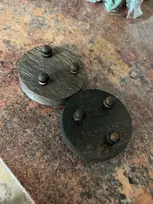 Juodų medinių žvakių padėkliukų rinkinys 2 S