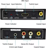 Stiprintuvas Hdmi arc garso ištraukėjas, amanka digital hdmi arc į spdif coaxial optical rca l/r stereo output 3.5 mm 192 khz dac konverteris optical digital hdmi audio to analog for tv dvd ps4 blu-ray etc
