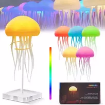 Medūzos lempa, led medūzos lempa, išmanioji čiuptuvų medūzos lempa, balsu valdoma rgb medūzos lemputė, pilnos spalvos gradientas, medūza dekoratyviniam atmosferos apšvietimui (b su pagrindu)