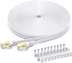 Busohe Cat 8 Lan kabelis, 6 metrai, didelio greičio gigabitinis Rj45 Lan tinklo kabelis, 40Gbps 2000 Mhz interneto jungiamasis kabelis, suderinamas su maršrutizatoriumi, modemu, kompiuteriu, nešiojamuoju kompiuteriu, spausdintuvu