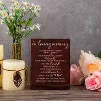 Tagtight atminimo lenta Valentino dienai vestuvėms „in Loving Memory“ stalo ženklas vestuvių dekoravimui priėmimui, dovana su stovu, atminimo lenta, atminimo ženklas vestuvėms