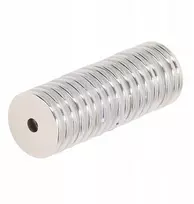 Neodimio magnetas su skyle varžtui 25x3mm apvalus, cilindrinis 18vnt