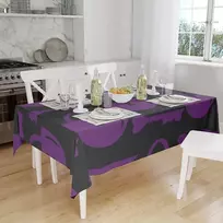Le Jardin du Lin virtuvinis dekoratyvinis staltiesė, violetinė, juoda, 140 x 160 cm - sukurta ir pagaminta Turkijoje