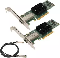 Mnpa19xtr 10gb sfp+ pci-e tinklo plokštė, tinklo adapteris pcie tinklo plokštė su 1 m ilgio konvertavimo kabeliu, pci express x8, skirta mellanox connectx-2, palaiko windows