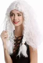 Wig Me Up - 91154-za68/za62 perukas moterims vyrams karnavalas Helovinas ilgas baltas pintas storos kasos ledo princesė senas vikingas barbaras