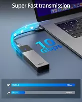 Sanzang M.2 Nvme Ssd dėklas su 10Gbps perdavimu, Usb 3.2 adapteris, skirtas 2230 2242 2260 2280 Pcie Nvme M-key & M+b Key (be įrankių, Type C to C)