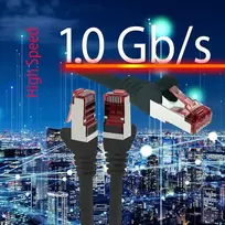 Cat6 tinklo kabelis 5x 2m, violetinis Ethernet Lan Sftp