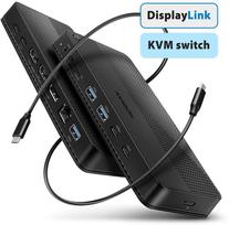 AXAGON HMC-DL-KVM USB 10Gbps hub, USB-A, USB-C, HDMI + DisplayPort, Gigabit Ethernet, PD 100W | HMC-DL-KVM | 8595247909084