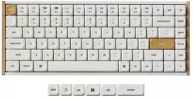 Klaviatūra Keychron K3H-Q1 75% magnetinė aliumininė + medinė balta