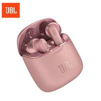 Jbl Tune 220 Tws Bluetooth suderinamos V5.0 belaidės ausinės su stereo mikrofonu ir įkrovimo dėklu rožinė