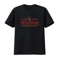 Vintage 1990s Winston Select Cigarettes Promotional Pocket T shirt Summer 92 Design Eagle Logo  vintage Washed Casual homme M black