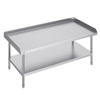 Nerūdijančio plieno darbo stalas 762x1524x660 mm, su bortu 3 pusėse, reguliuojamas aukštis