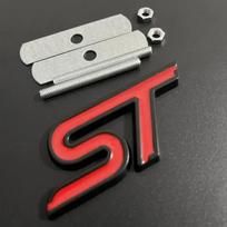 3D Metalinis ST Line Priekinių grotelių ženklelis Automobilio Galinės bagažinės Ženklelis Ford Edge Puma Kuga Mondeo Fiesta Ecosport Focus STLINE Lipdukas
