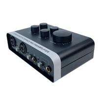 USB garso sąsaja 48V fantominis maitinimas Profesionalus garso maišytuvas Mikrofonų pirminis stiprintuvas su XLR 1/4 colio lizdu gray