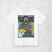 Isaiah Thomas Shirt, Boston Celtics NBA SLAM Cover T-Shirt, Unisex Sports Tee, Vintage Retro Basketball Streetwear, Gift For Men, Dad, Guys XL gray