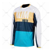 KLIM Off-Road Motorcycle Jersey Long Sleeve MTB T-Shirt Quick Dry Sun Protection Loose Fit Breathable Cycling 7XL black
