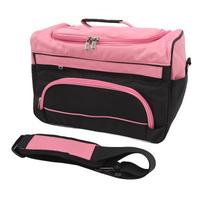 Large Capacity Hairdresser Bag Portable Multi Compartment Barber Shoulder Bag for Makeup Tools pink