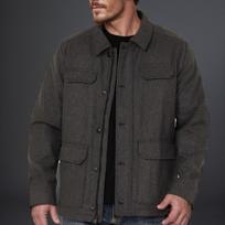 Men's Spring and Autumn Lapel Jacket Multi-Pocket Retro Casual Jacket 2XL black