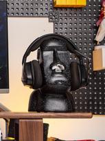 Custom Multi-Function Desktop Headphone Stand & Storage Box – Headset Holder & Glasses Frame Organizer, Display Shelf for Gaming gray