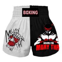 Muay Thai Shorts Men Women MMA BJJ Kickboxing Training Fighting Workout 6XL white