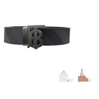 Burberry Leather Belts Men's Charcoal Gray / Graphite Width 3.5cm (Unisex) Leather Belts 8065339 Size: 95 Package: 5