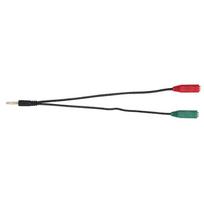 1-in 2 Male to Female 3.5mm Double Earphone   Microphone Adapter Headset Couple o Splitter