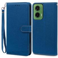 Skirta Moto G35 5G dėklas Piniginė Odinis Atverčiamas Dangtelis Skirta Motorola G35 Dėklas Knygos Formos Dangtelis Skirta Moto G35 Dėklas Coque Fundas Capa For Moto G35 5G blue