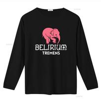 Naujas Delirium Tremens Logotipo Marškinėlis Juokingas Dizainas Amerikietiški Dydžiai S 5XL Vintažinis Skalbtas Streetwear Tampri Laisvalaikio Patogus S pink