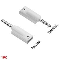 Male to Female USB Type-C to 3.5mm Converter No Delay USB-C to AUX Connector  Game Karaoke C-3.5 Male White