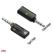 Male to Female USB Type-C to 3.5mm Converter No Delay USB-C to AUX Connector  Game Karaoke C-3.5 M Clear Black