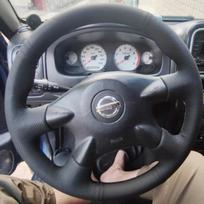 Individualizuotas „pasidaryk pats“ pilnos dangos vairo užvalkalas priedas Nissan navara d22 1999 2000 2001 Almera N16 X-Trail Samsung SM3 gray