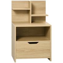 Chipboard Nightstand, 2 Open Shelves and Drawer, 45x35x73 cm