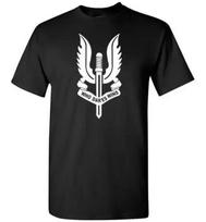 SAS Special Air Service British Army Special Forces T-shirt Sizes S to 3XL XXL black