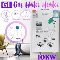10KW 6L Daugiafunkcis sieninis karšto vandens šildytuvas Dujinis vandens šildytuvas be bako Termostatas Greito šildymo karštas dušas gray