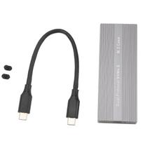 M.2 Nvme PCIE NGFF SATA SSD Enclosure Type C Port 10Gbps UASP Compliant Tool Free Solid State Drive gray