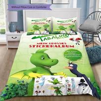 Tabaluga Filmas Spausdinta pledo užvalkalų komplektas su pagalvės užvalkalu Vaikų patalynės komplektas Miegamojo dekoras Dovana Be antklodės 135x200cm white