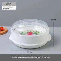 New Multi-layer Plastic Steamer Large Capacity High Temperature Heating Steamed Buns Steamers Steaming Rack Steaming Tray