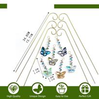 Butterfly Yard Decor Multi-Color Window Prism Ornament Garden Hanging Ornament Translucent Crystal Butterfly Suncatcher