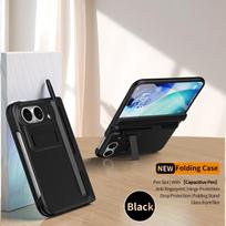 Bracket Phone Case with S Pen Hinge Protection Shockproof Full Cover Glass Screen Protector for iPhone Duo Ultra 5 LIGHT BLUE white